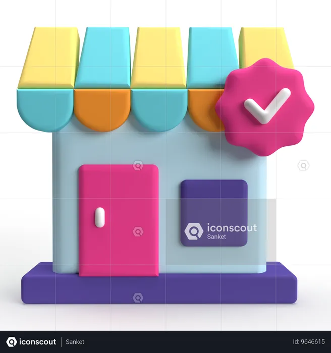 Tienda verificada  3D Icon