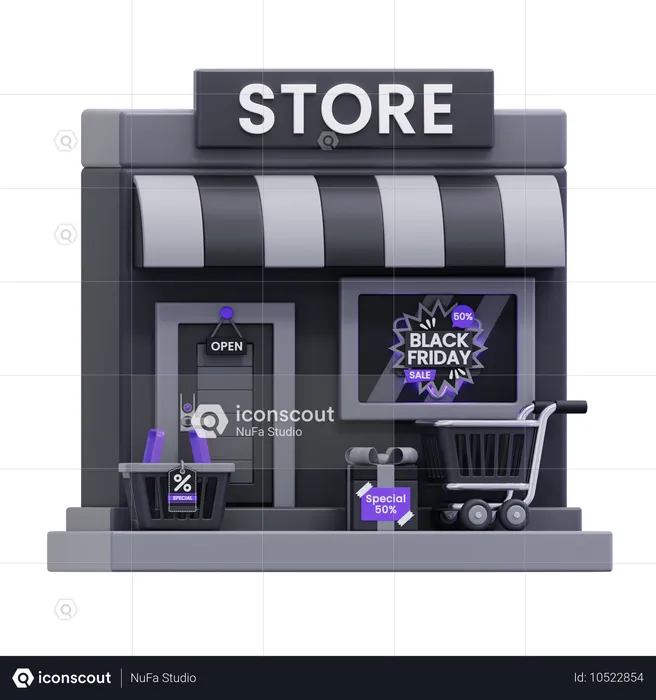 Tienda de viernes negro  3D Icon