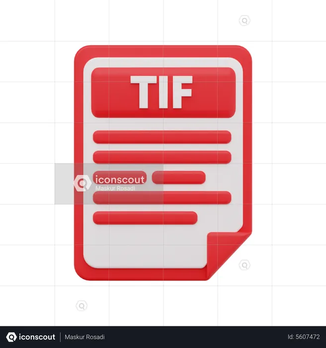 Tif file  3D Icon