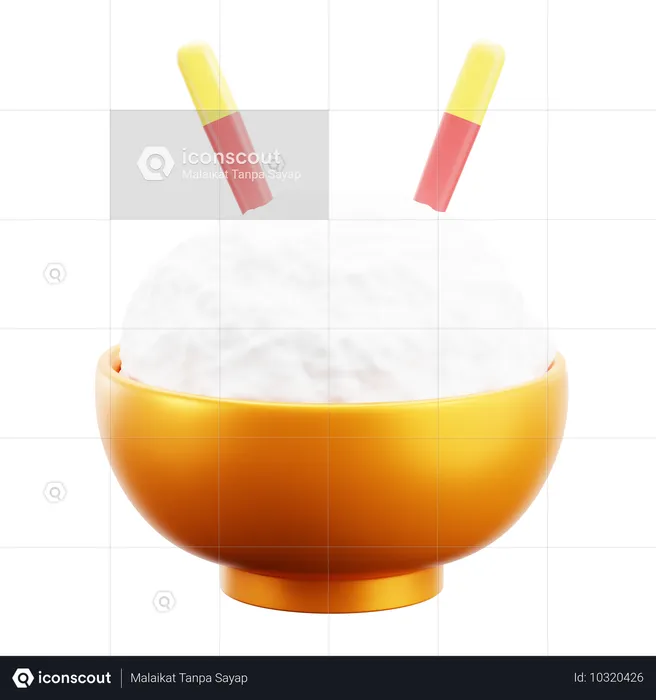 Tigela de arroz  3D Icon