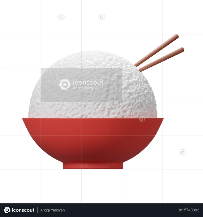 Tigela de arroz  3D Icon