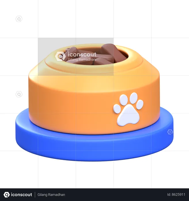 Tigela de comida de gato  3D Icon