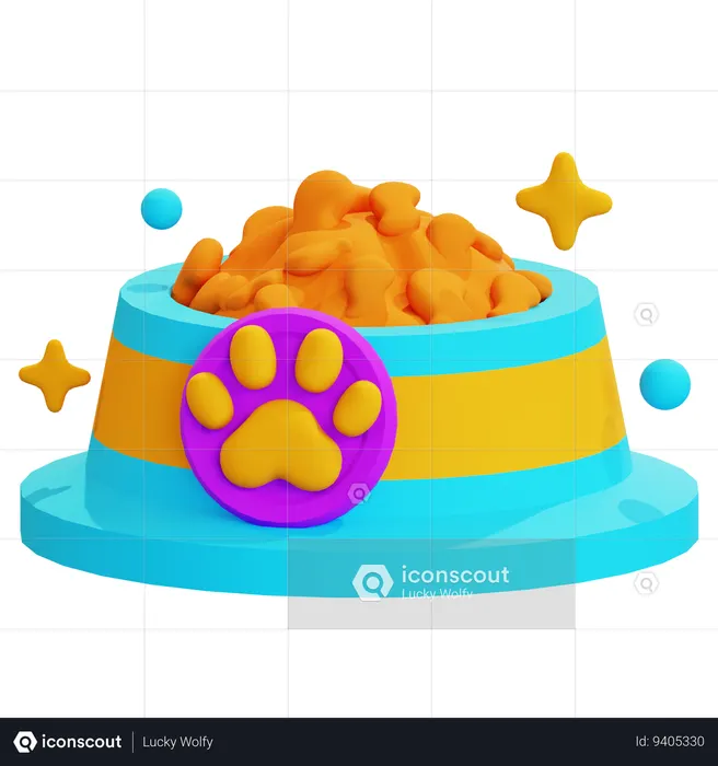 Tigela de comida para animais de estimação  3D Icon