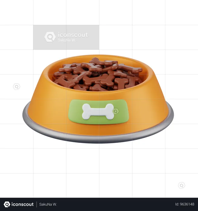 Tigela de comida para animais de estimação  3D Icon