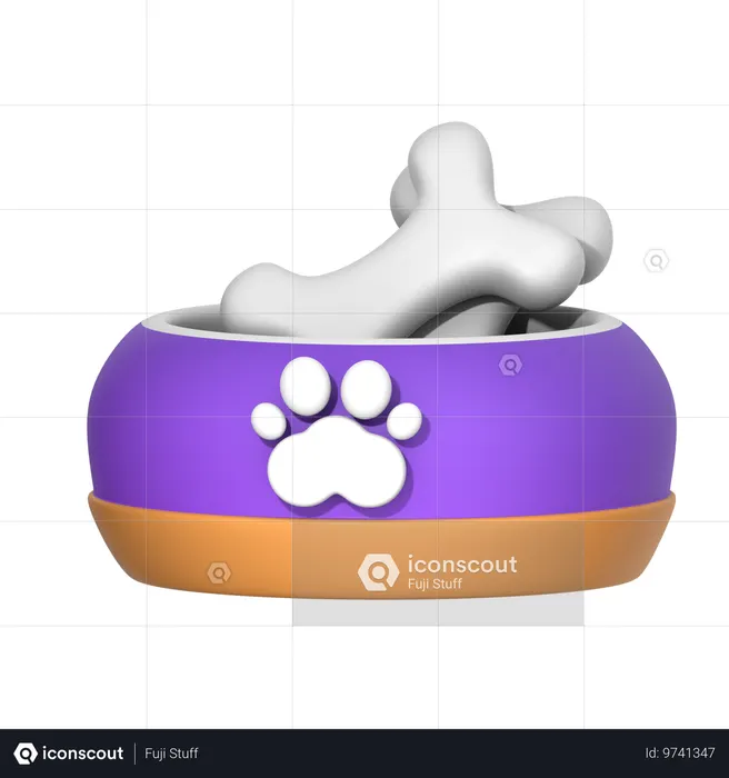 Tigela de comida para animais de estimação  3D Icon