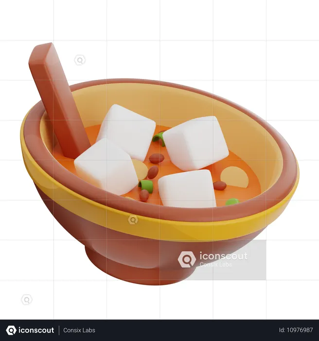 Tigela de sopa  3D Icon