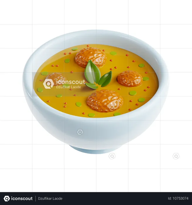 Tigela de sopa  3D Icon