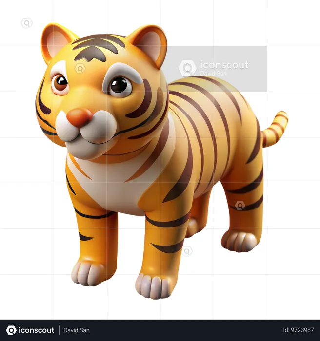 Tiger  3D Icon