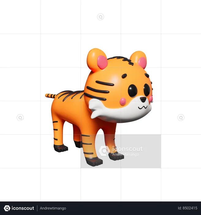 Tiger  3D Icon