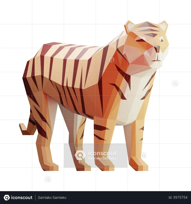 Tiger  3D Illustration