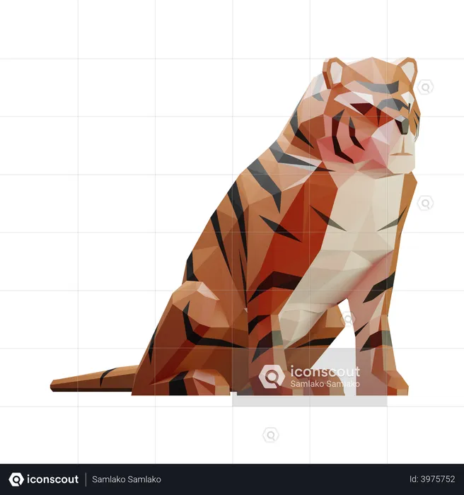 Tiger  3D Illustration