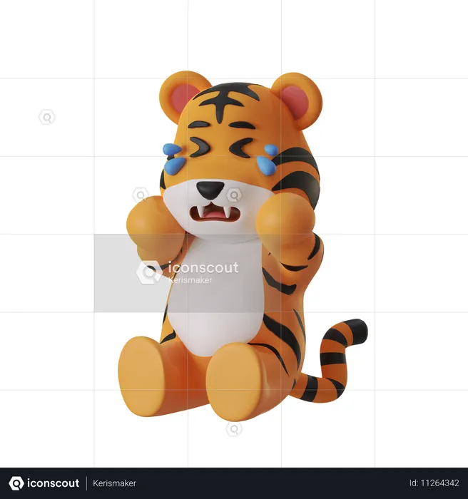 Tigre chorando  3D Icon