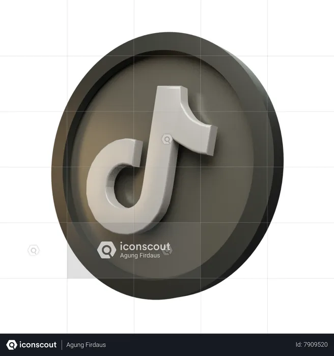 Tik tok Logo 3D Icon