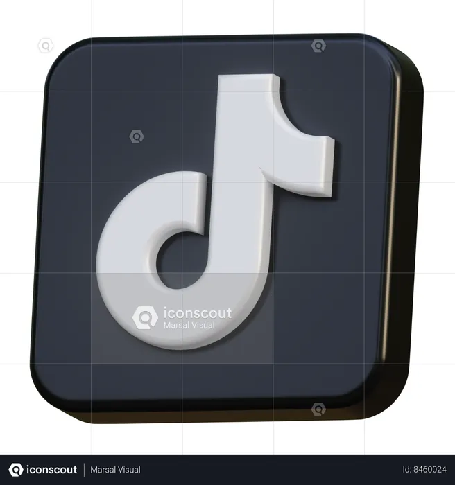Tiktok Logo 3D Icon
