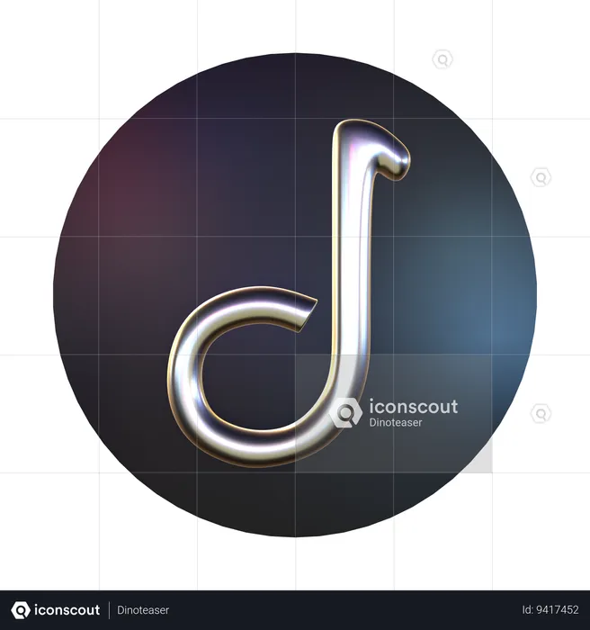 Tiktok Logo 3D Icon