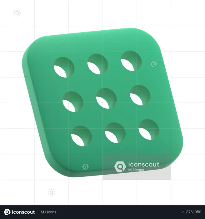 Tile with Holes  3D Icon