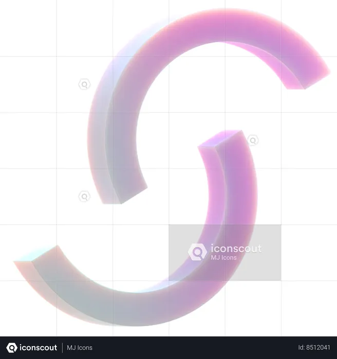 Tilted Double Arcs  3D Icon