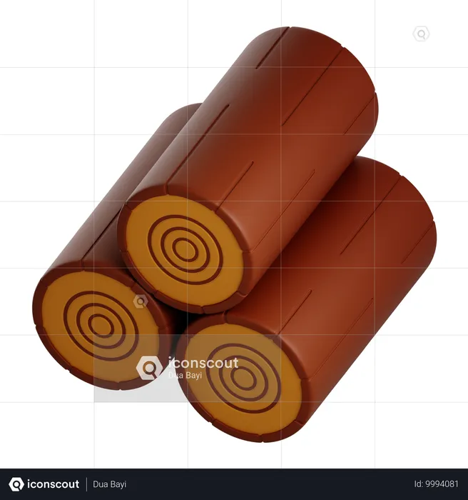 TIMBER WOOD  3D Icon