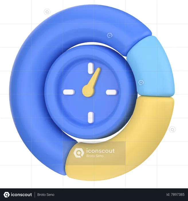 Time allocation  3D Icon