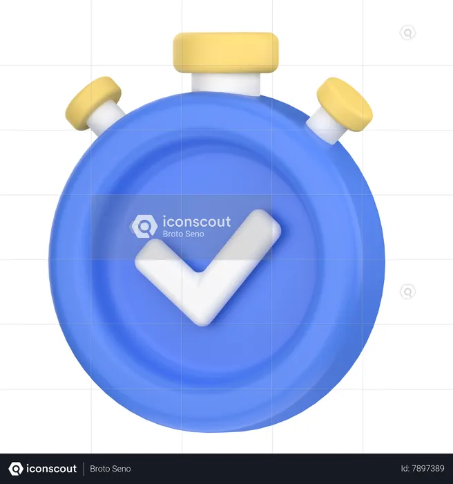 Time approved  3D Icon