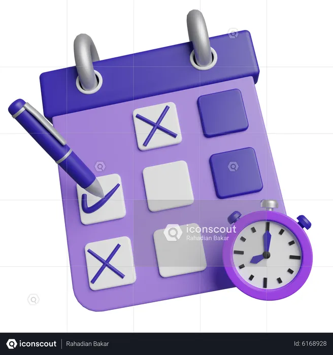 Time Deadline  3D Icon