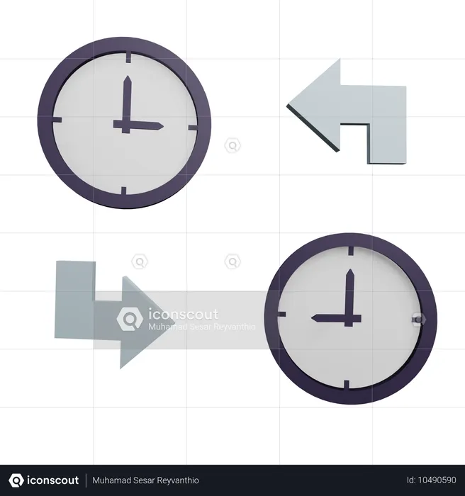 Time Difference  3D Icon