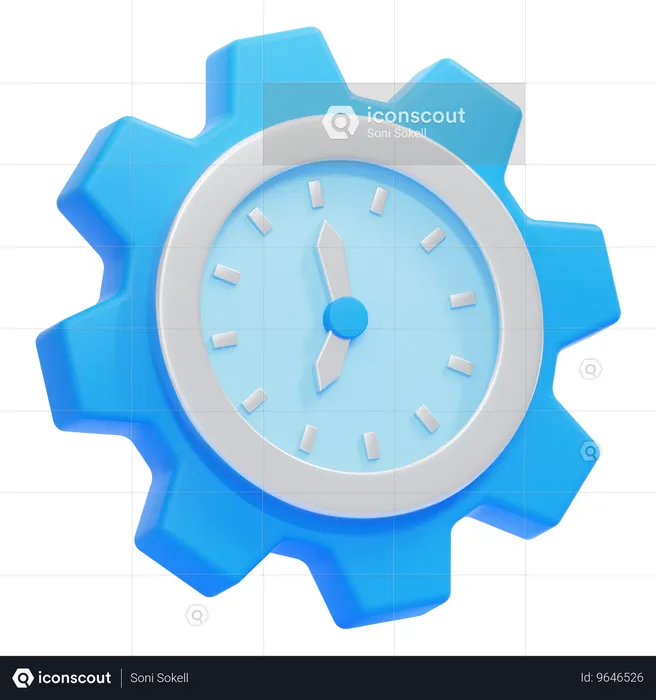 시간 효율적  3D Icon