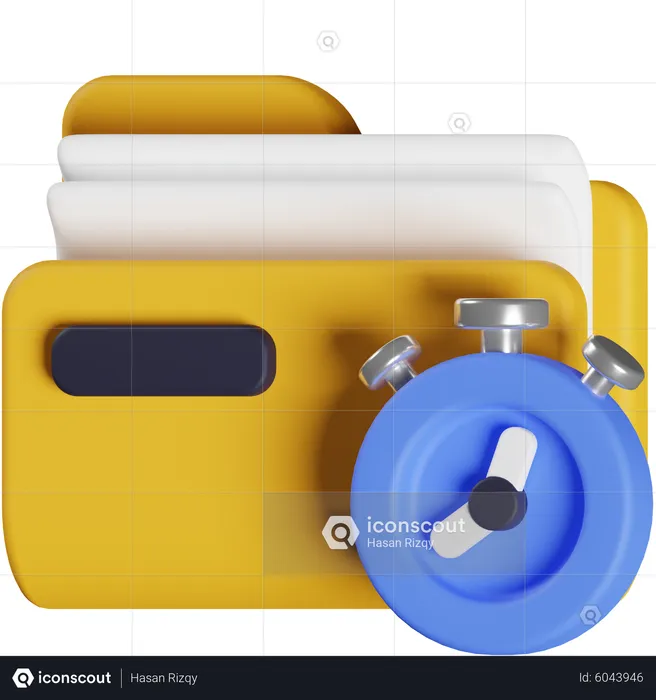 Time folder  3D Icon