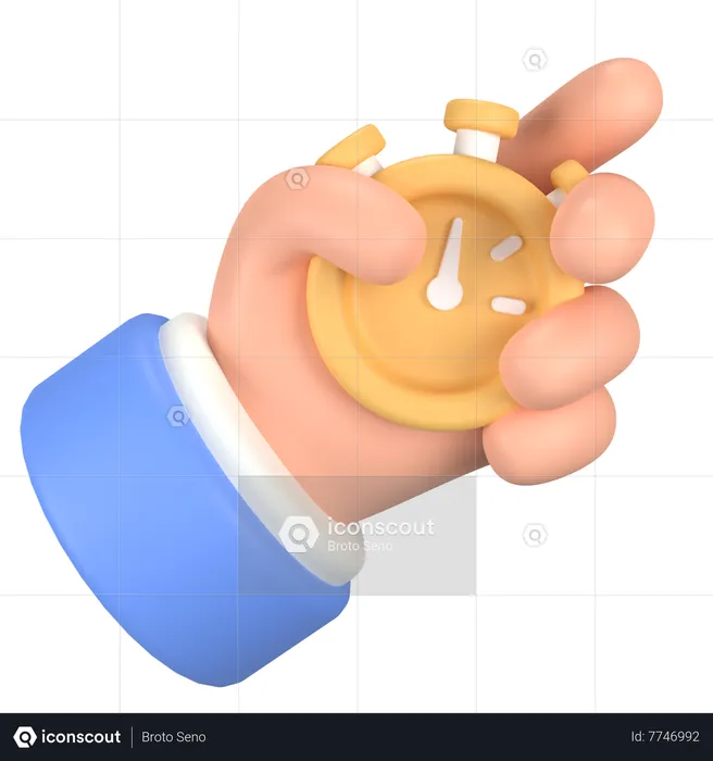 Time Hand Gesture Emoji 3D Icon