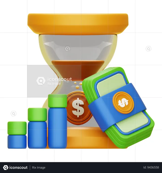 Time Investment  3D Icon