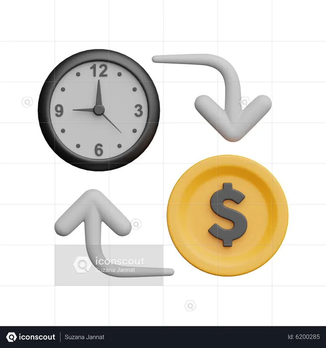 Time is Money  3D Icon