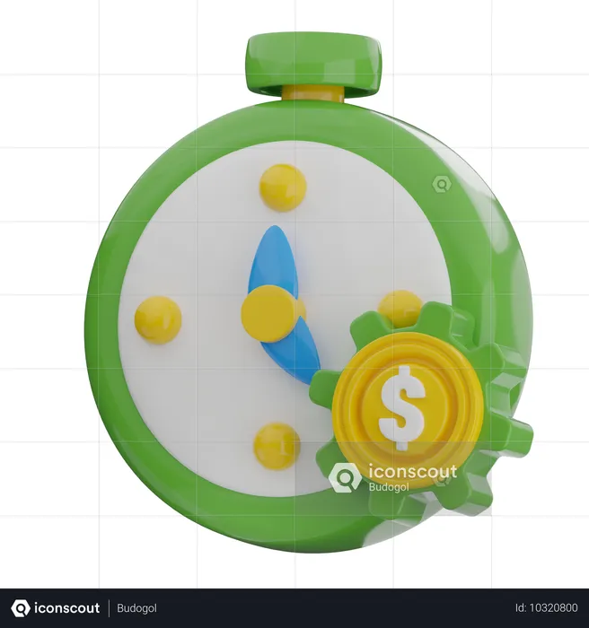 Time Is Money  3D Icon