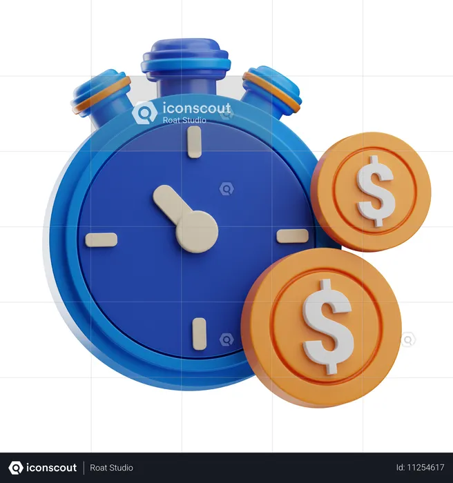 Time Is Money  3D Icon