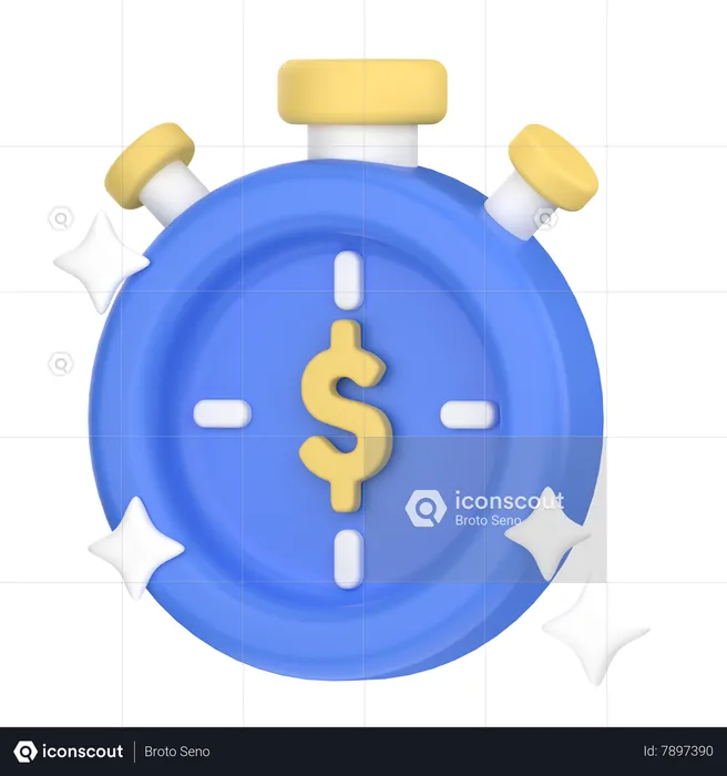 Time is money  3D Icon