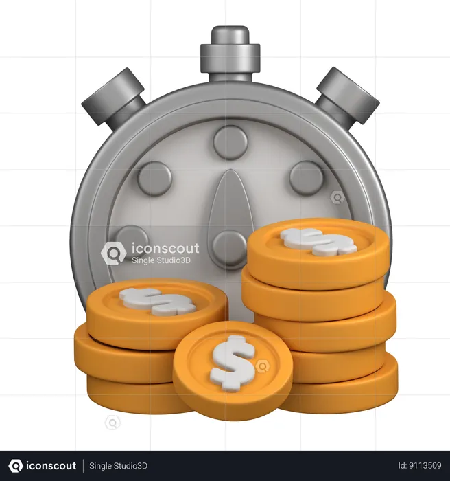 Time is Money  3D Icon