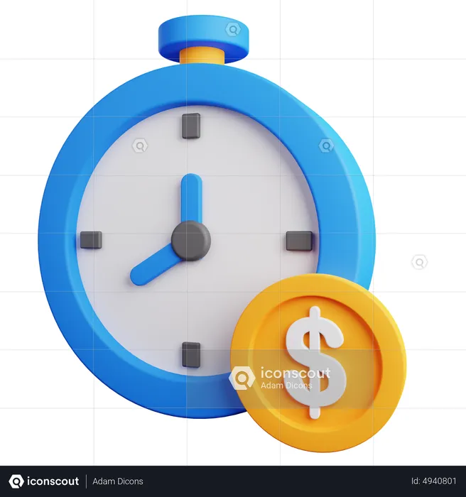 Time Is Money  3D Icon