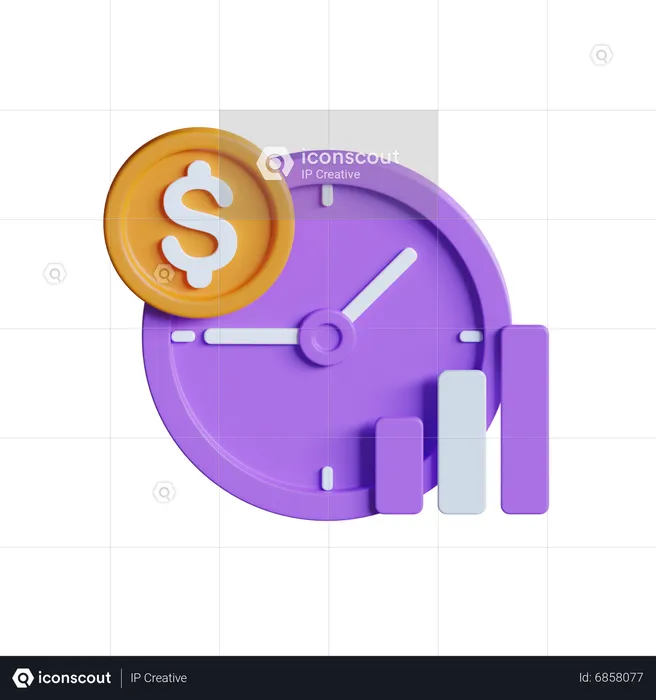 Time Is Money  3D Icon