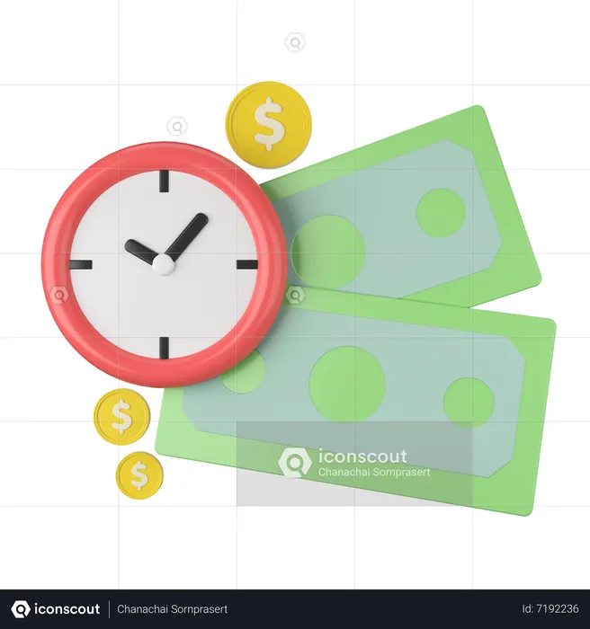 Time Is Money  3D Icon