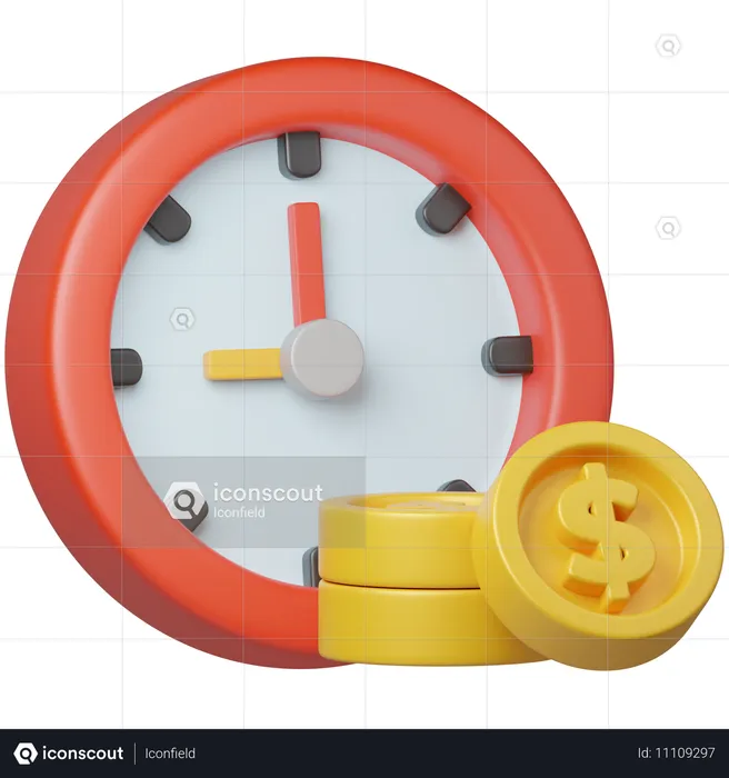 Time is Money  3D Icon