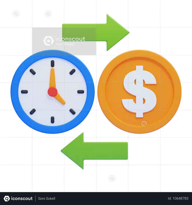 Time is Money  3D Icon