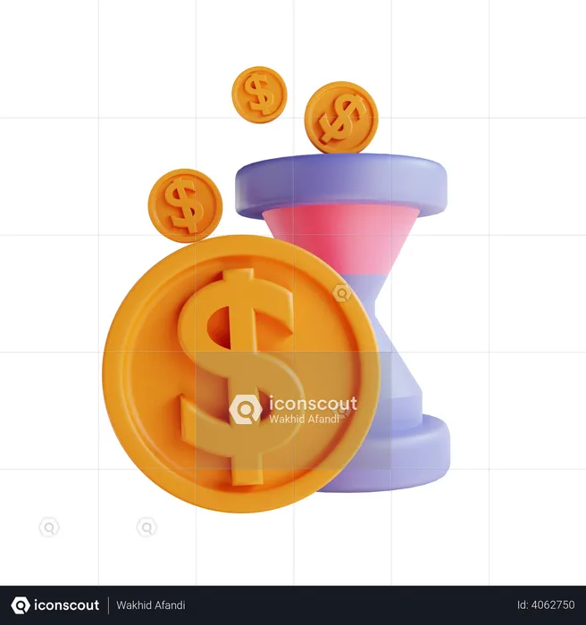 Time Is money  3D Illustration