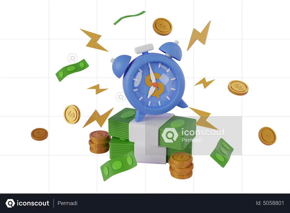 Time is money  3D Illustration