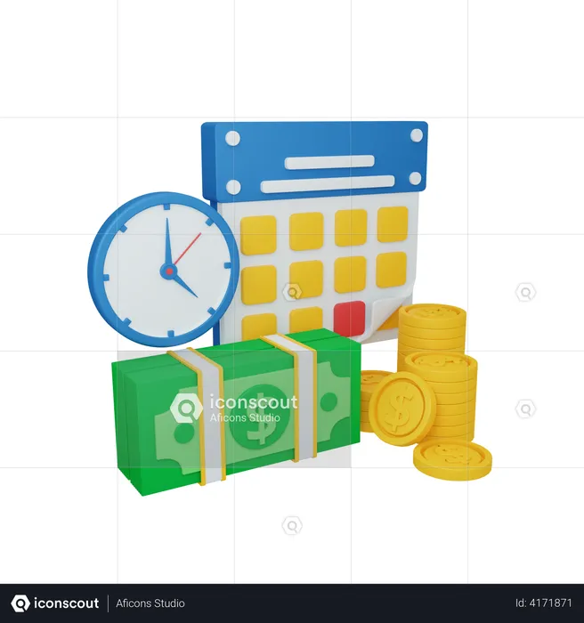 Time Is Money  3D Illustration