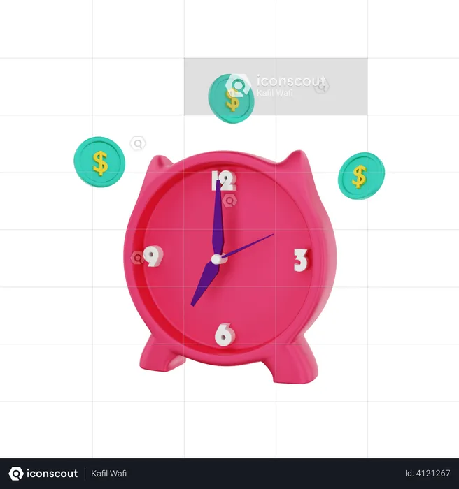Time Is Money  3D Illustration