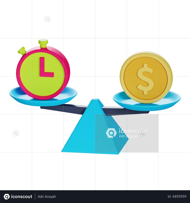 Time Is Money  3D Illustration