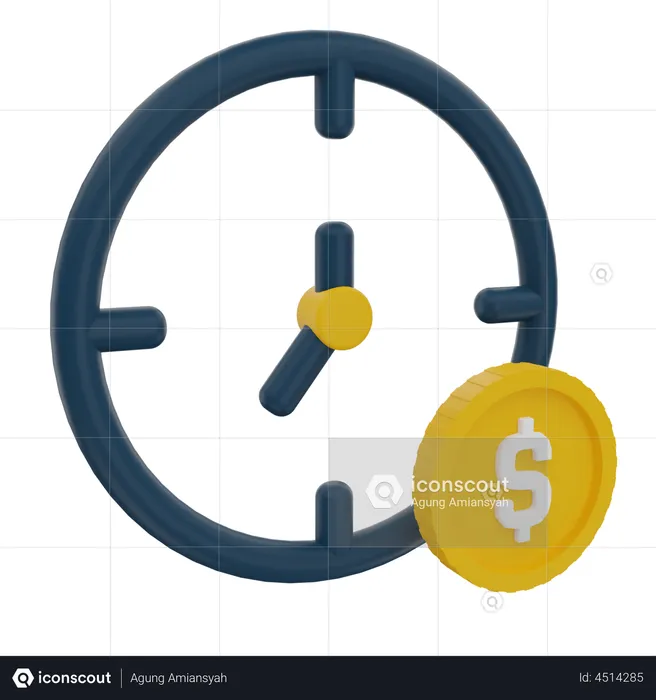 Time is Money  3D Illustration