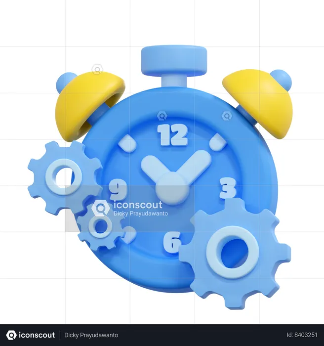 Time maintenance  3D Icon