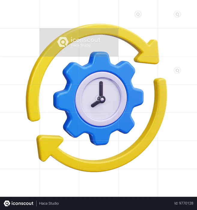 Time Management  3D Icon