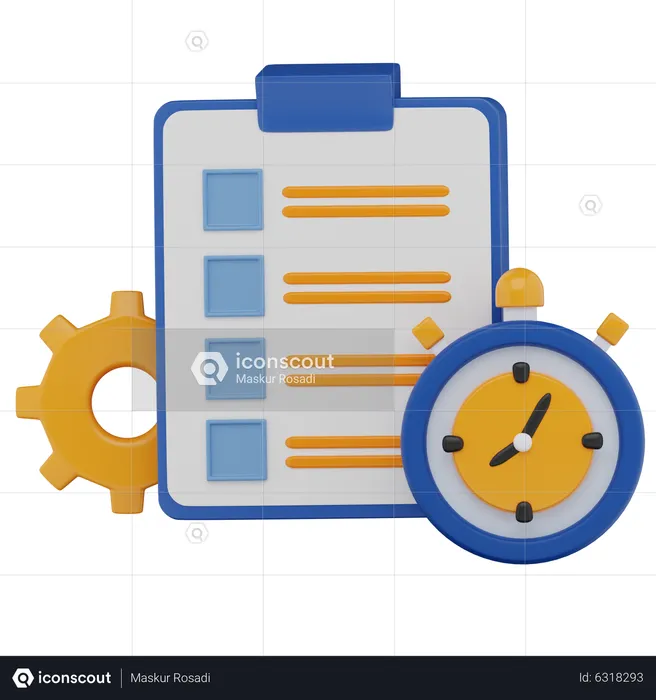 Time Management  3D Icon