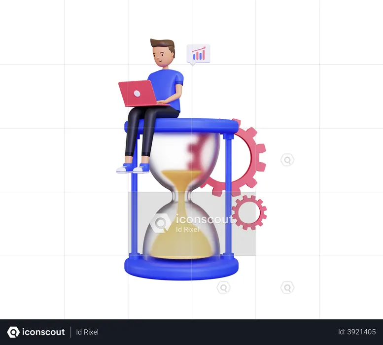 Time management  3D Illustration